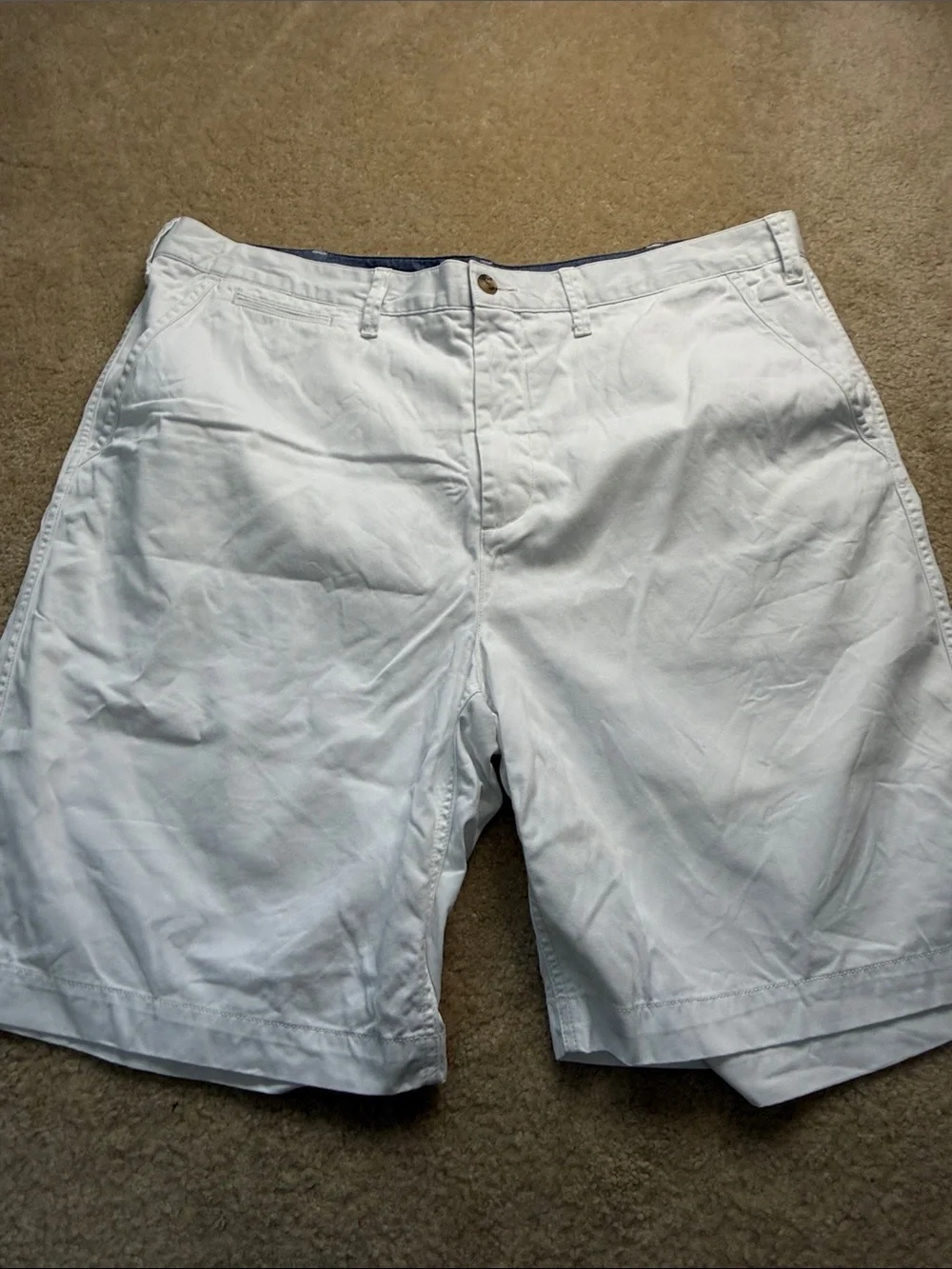 Polo by Ralph Lauren White Men's Flat Front Cotton Shorts